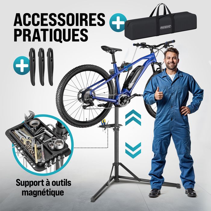 Outillage d'atelier vélo et VTT - pieds d'atelier, clés