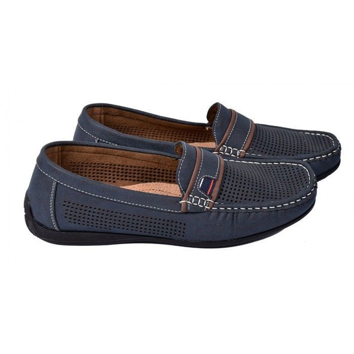 Mocassins Homme Bleu Ozabi Doublure CUIR PREMIUM Confortable