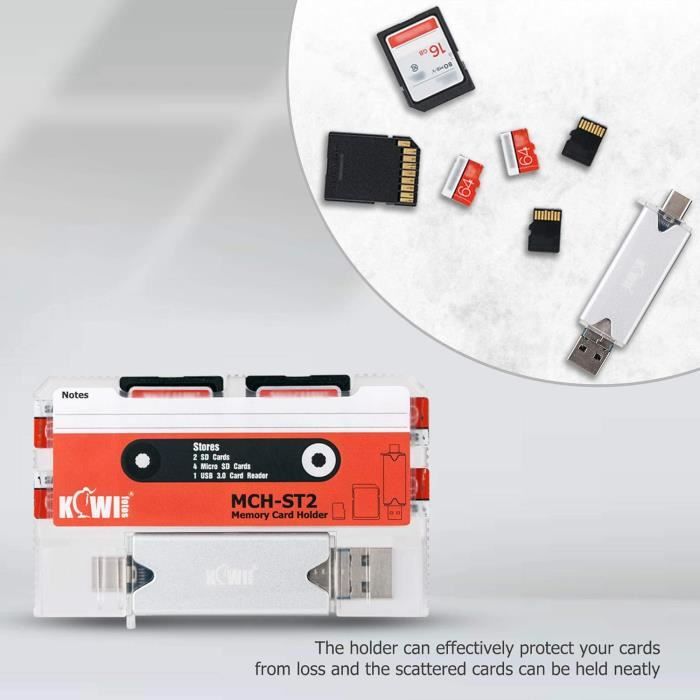 Boîtier De Rangement Pour 45 Cartes Mémoire - Compatible Micro SD, SD, CF, XQD - JJC JCR-STC45