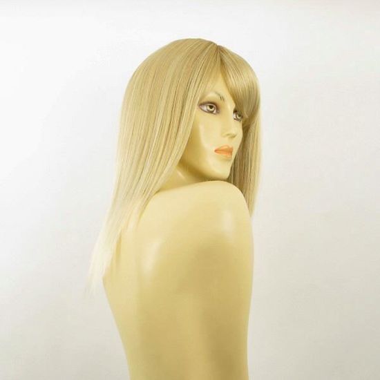 Perruque Synthétique GIULIA - Châtain Cuivré Mèchée Blond Clair, 60 Cm, Taille Large