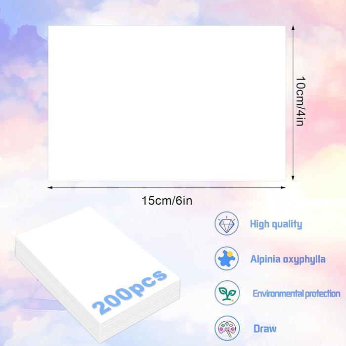 Lot De 100 Cartes Vierges A6 - 15x11 Cm - Carton Blanc Mat Recto Verso - Pour Invitations, Cartes De Vœux, Dessin, Bricolage