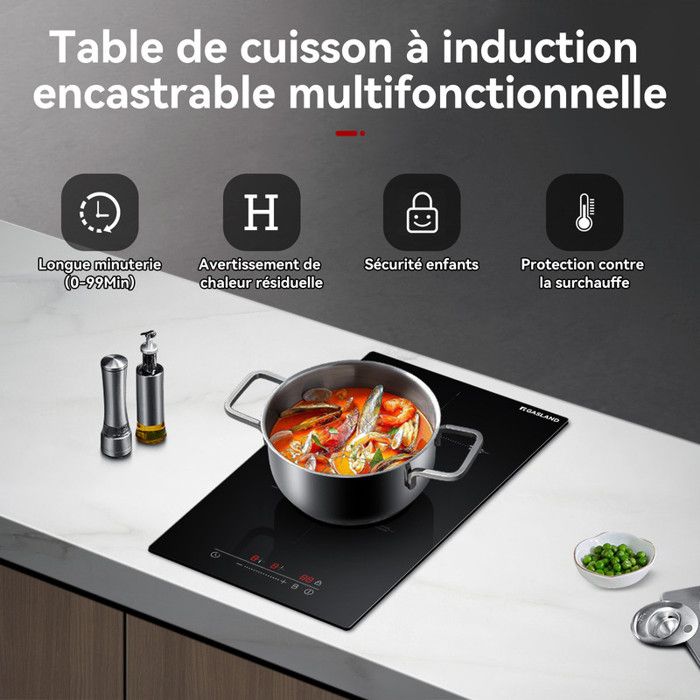 Gasland Chef IH30BF 30cm Plaque à Induction, Encastrable Table de