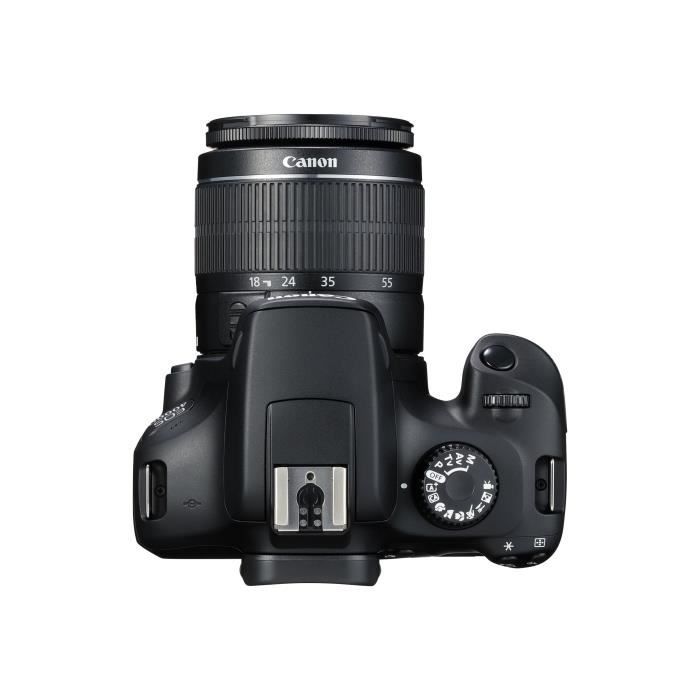 Canon EOS 4000D Appareil photo numérique Reflex 18.0 MP APS-C 1080p - 30  pi-s 3x zoom optique objectif EF-S 18-55 mm DC III… - Cdiscount Appareil  Photo