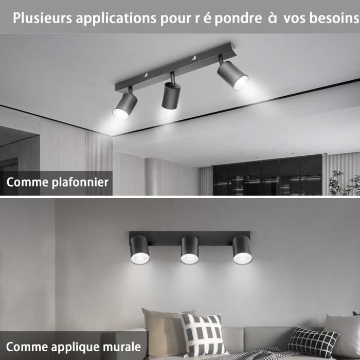 Kimjo Plafonnier LED 3 Spot Orientables - Luminaire Cuisine