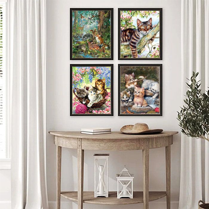 AmzKoi Diamant Peinture, 5D DIY Diamant Complet Chat, Diamant Peinture