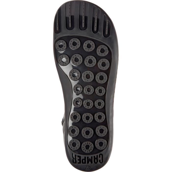Bottine Homme Camper Peu Cami 36411 Cuir Noir et Blanc Lacets elastiques Contact Earth