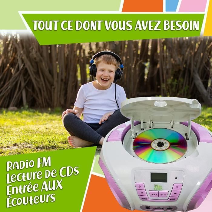 TinyGeeks Tunes Kids Lecteur CD Enfant NOUVEAUTé 2023 + Radio FM +