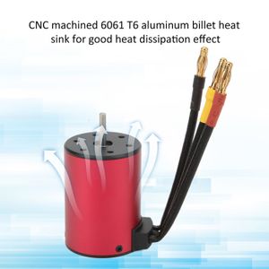 Moteur Sans Balais 3300KV – Alliage Alu – 4 Pôles – Fiche Banane 4mm – Pour Voiture RC 1/10