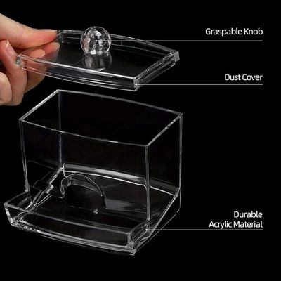 Boîte De Rangement Créative En Forme De Lotus Pour Cotons-tiges Et Cure-dents – 8,5 X 8 Cm, ABS, Gris, Décoration Salle De Bain