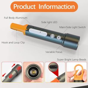 Lampe Torche LED Verte 250 Mètres – Zoomable – Aluminium – Pour Chasse Ou Randonnée