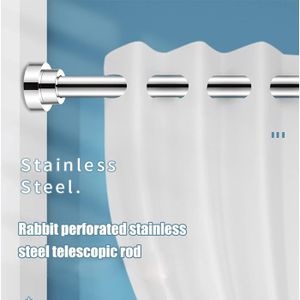 Ensoleille – Tringle à rideau extensible 50-80 cm – Acier inoxydable – Charge max 20 kg – Installation sans perçage – Pour salles de bains et douches