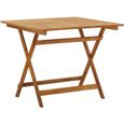 Table Pliante - Table de Jardin - Table Exterieur - Table à dîner 90x90x75 cm Bois d'acacia massif🐰3334-0