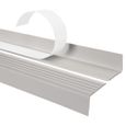 80cm profilé d'escalier nez de marche adhésif antidérapant PVC gris clair ND, 40 x 25 mm-0