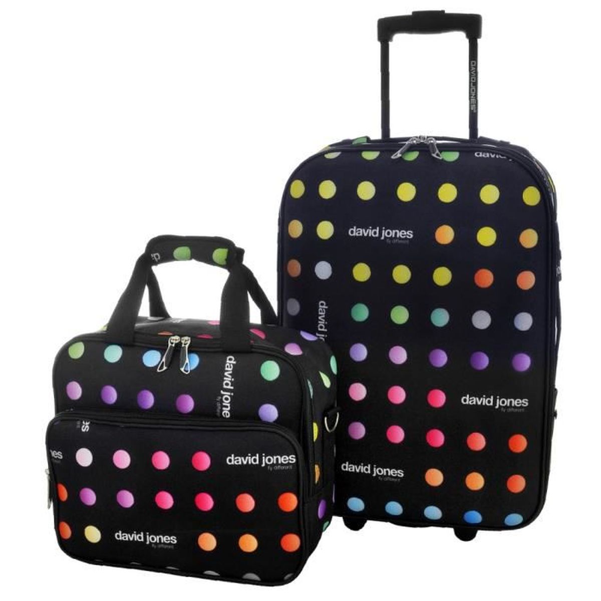 LDUDU ® valise rigide à 4 doubles roues,valise cabine,bagage à main dans lavion,Bleu Foncé,M