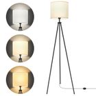 MULISOFT FL2025 Lampadaire - lampe sur pied à trépied en métal - E27 Base - 3 Températures de couleur réglables