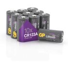 Piles CR123A - Lot de 10 Piles | GP Extra | Batteries Lithium CR 123A 3V - Longue durée et Haute Performance, dispositifs