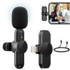 LECHEO Micro Cravate Sans Fil 2.4GHz pour iPhone iPad IOS, Plug & Play Microphone Lavalier à Pince pour TikTok/Youtube/Facebook/Live