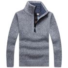 FONDUPIN Pull homme,Pull Col Roulé Tricot Hauts,Manches Longues Pullover Automne Hiver Chaud-Gris clair