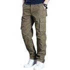 AIEVIS Pantalon Cargo Homme Droit Multipoches Taille Elastique Pantalon de Travail en Coton Couleur Unie