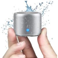 Enceinte Bluetooth Portable, A106 Pro Mini haut-parleur Bluetooth Subwoofer étanche IPX7 Speaker pour La Maison,l'extérieur, Argent