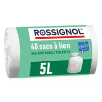 Rossignol - Lot de 40 sacs poubelle 5L BAGY- Blanc