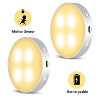 Lampes LED Sans Fil Détecteur de Mouvement Batterie Rechargeable Lot de 2 - DAFFODIL LEC022 - Spots LED Autocollants Aimanté Chaud