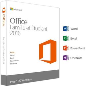 BUREAUTIQUE Office Famille et Etudiant 2016 - 1 PC