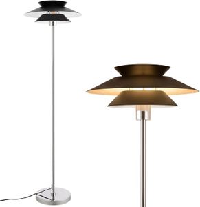 LAMPADAIRE Lampadaire Homefire E27 - Métal Noir Design Modern