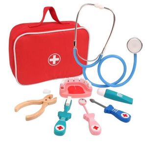 DOCTEUR - VÉTÉRINAIRE Doctor Toys C - Kit médical de Simulation pour bébé, sac médical rouge pour dentiste et infirmière, jeu de Si