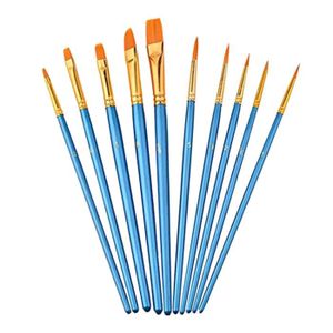 PINCEAU - SET 10pcs set Pinceaux de Peinture Pinceaux pour Peinture Acrylique Aquarelle