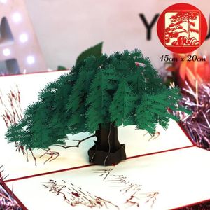 FAIRE-PART - INVITATION Faire-part - invitation,Cartes d'invitation joyeux anniversaire 3D Pop-UP,cartes de vœux,cadeau pour enfants- pine tree[E]