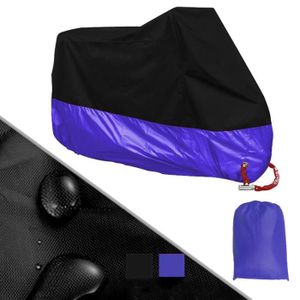 Housse de protection pour moto en nylon imperm/éable Noir et argent violet
