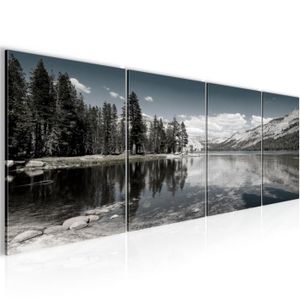 Tableau Mural XXL Montagnes - 200 X 100 Cm, 5 Parties, Impression Haut De Gamme, Prêt à Accrocher ! - 4
