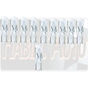 AMPOULE TABLEAU BORD 10 ampoules WEDGE 12V 1.2W T5 W2x4.6D