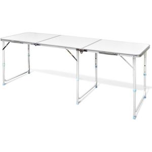 TABLE DE CAMPING Table pliante de camping en aluminium avec hauteur