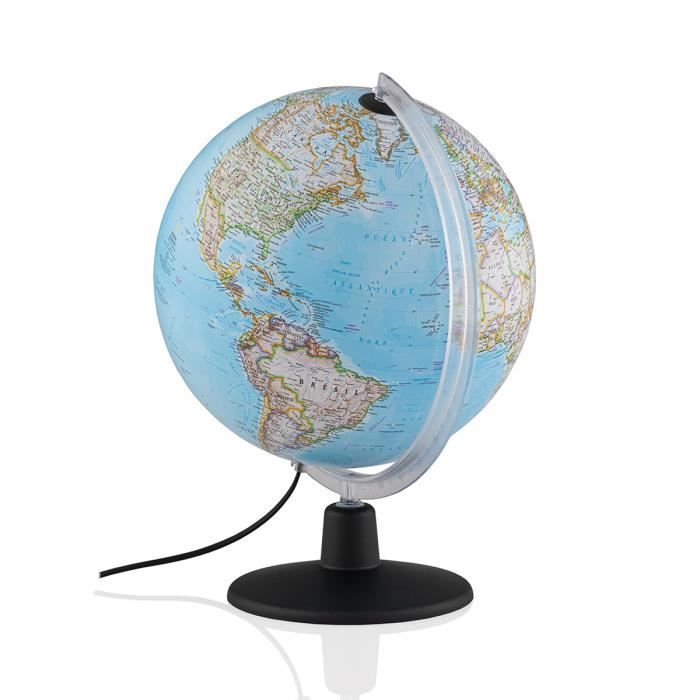 Globe terrestre LED bleu 30 cm STANLEY 