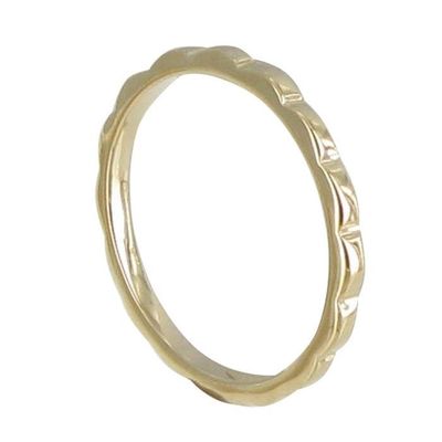 Bague Large Double Anneaux En Plaqué Or 18 Carats - Tailles 50 à 60, Neuve Avec étiquette