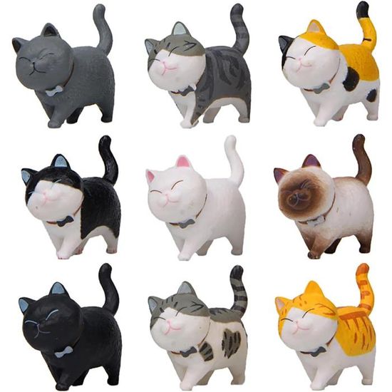 Fdit Figurine de chat Simulation chat modèle jouet exquis mignon animal