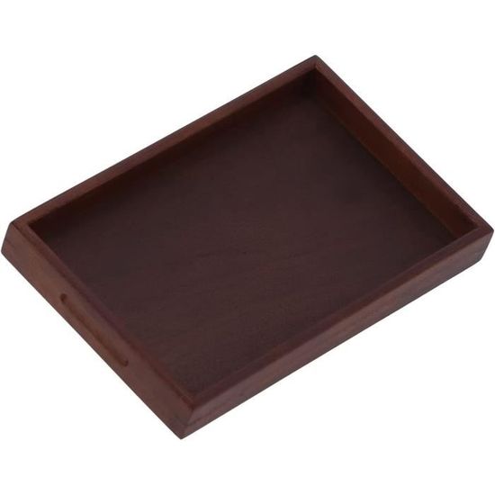 DECARETA Plateau De Service En Bambou Rectangulaire 30x20x4 Cm Avec Poignées – Idéal Pour Thé, Petit-Déj & Décoration
