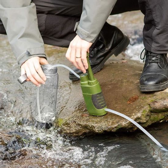 Filtre à Eau Personnel SimPure - Paille Filtration 0.1 Micron - 5000L Capacité - Pour Camping Et Randonnée