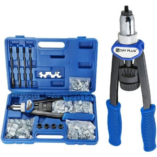 TECPO Lot 110 Pinces à Riveter Professionnelles M3-M12 Avec écrous - Coffret
