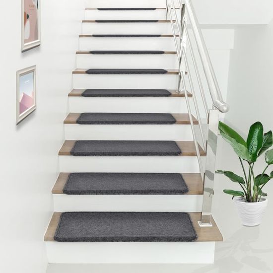 Tapis D'Escalier 'Dynasty' Anti-Dérapant - Velours, Semi-Circulaire 23.5x65 Cm, Fabriqué En Allemagne