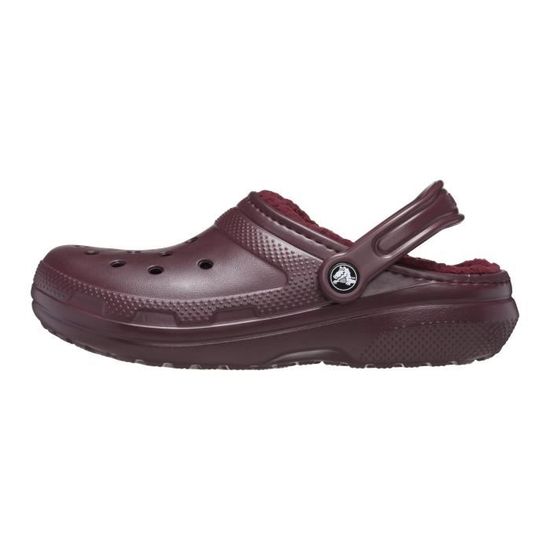 Sabot Crocs Classic Lined Clog Femme Cerise noire Enfiler