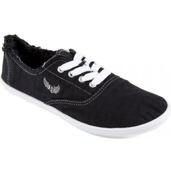 Tennis Femme KAPORAL Desma Basse Blanc Confortable Cdiscount Sport