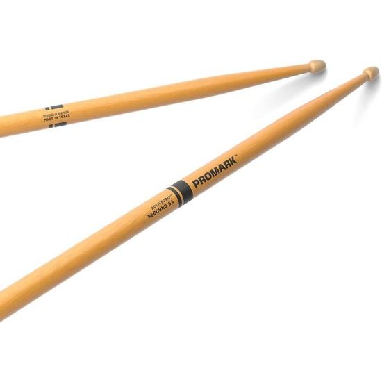Baguettes De Batterie ProMark Rebound 7A - Hickory, Pointe Gland, Revêtement ActiveGrip - 16"