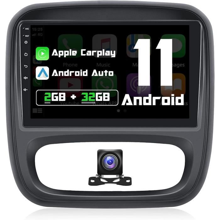 2+32G Lecteur multimédia de voiture Android pour Opel Vivaro B/Renault  Trafic 3 2014-2021 GPS Navi stéréo Audio tête unité AutoRadio - Cdiscount  Auto