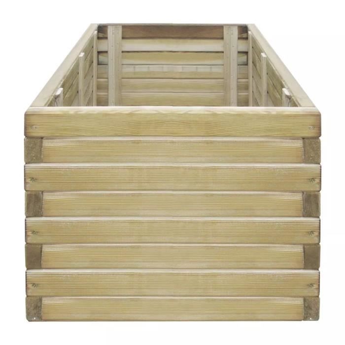 KAI Jardinière rectangulaire 100 x 50 x 40 cm Bois FSC
