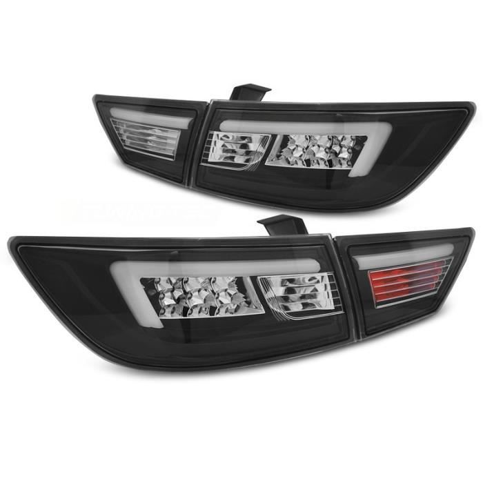 Paire de feux arriere Renault Clio 4 13-16 hatchback noir led LTI (E05)