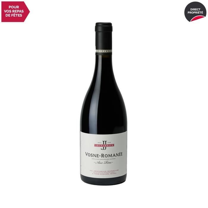 Vosne-Romanée Aux Réas Rouge 2016 - 75cl - J&J Archambaud - Vin AOC Rouge de Bourgogne - Cépage Pinot Noir