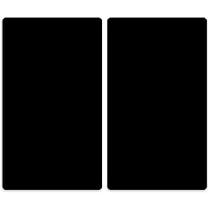 Couvercle pour plaque de cuisson universelle en céramique, à induction, protection anti-éclaboussures, noir, Verre, 2x30x52 cm